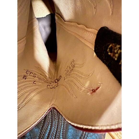 Vintage Dingo Phoenix Black Cowboy Boots Size 7 - Picture 2 of 13